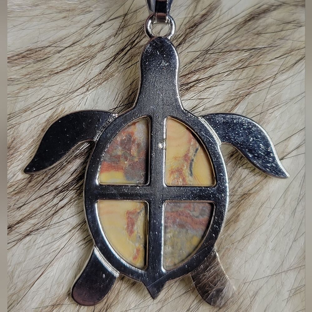 Rainbow Picasso Stone Turtle - Picture 5 of 8